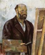 Paul Cezanne Autoportrait a la palette oil painting on canvas